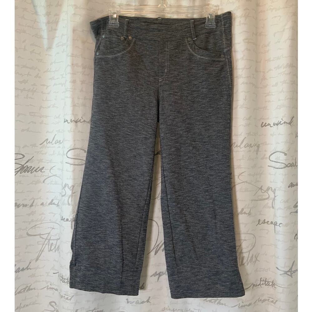 KUHL Womens Wide Leg Capris Heather Gray Size 10 Gorpcore Hiking Pull On Pants